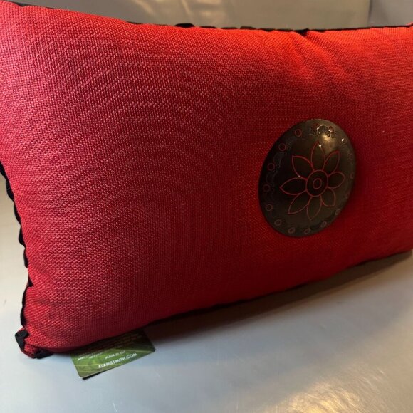 Elaine Smith Inconceivable Outdoor Jeweled Flower Decorative Pillow Rectangle - Picture 6 of 16